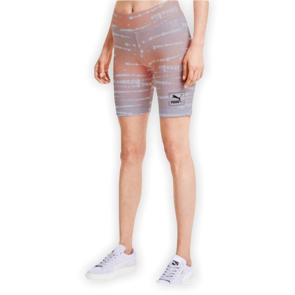 Puma Pants - [Puma] Tie Dye AOP Biker Shorts